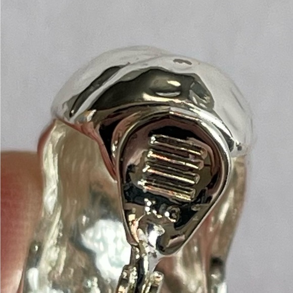 TJG Silver Toned Clip On Earrings - Picture 3 of 5